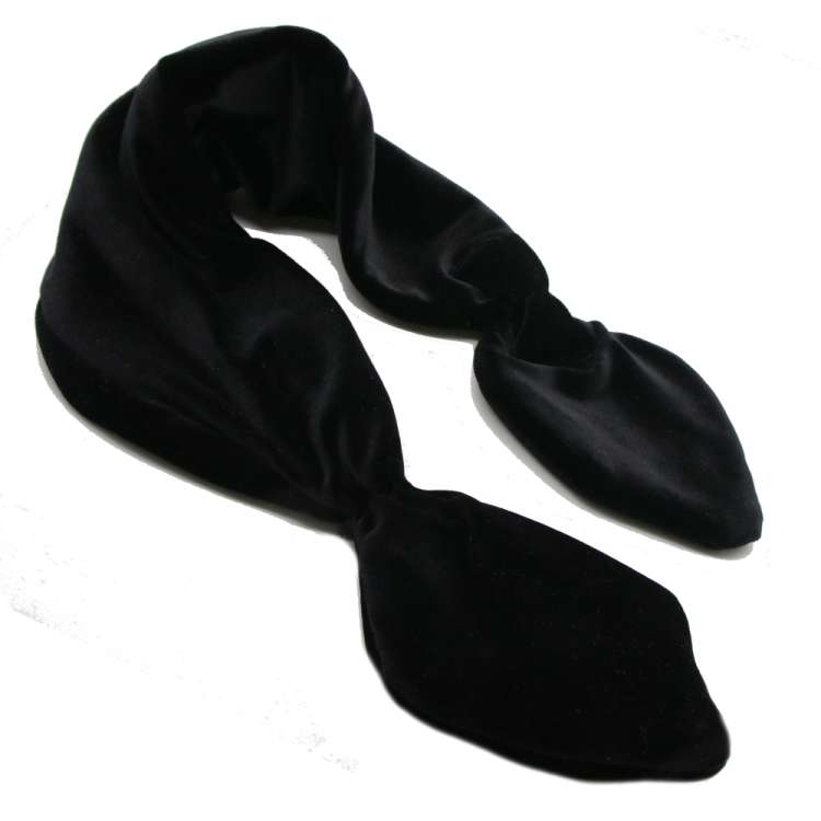 50er jahre schal samt schwarz